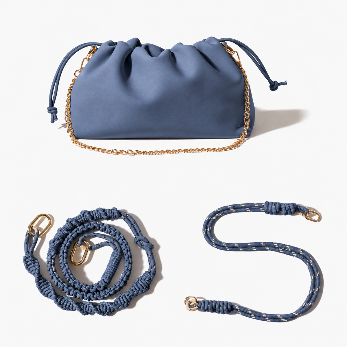 BUNDLE PUFF CLUTCH - DEEP BLUE