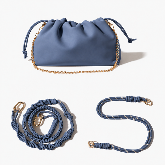 BUNDLE PUFF CLUTCH - DEEP BLUE