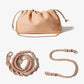 BUNDLE PUFF CLUTCH - TAN