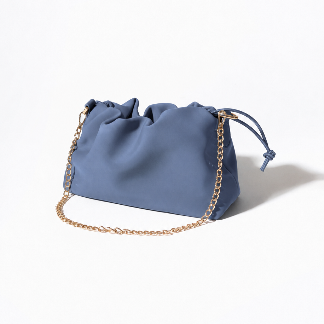 BUNDLE PUFF CLUTCH - DEEP BLUE