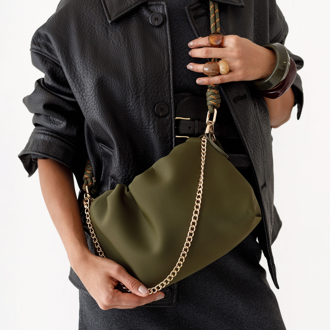 PUFF CLUTCH SAFARI GREEN