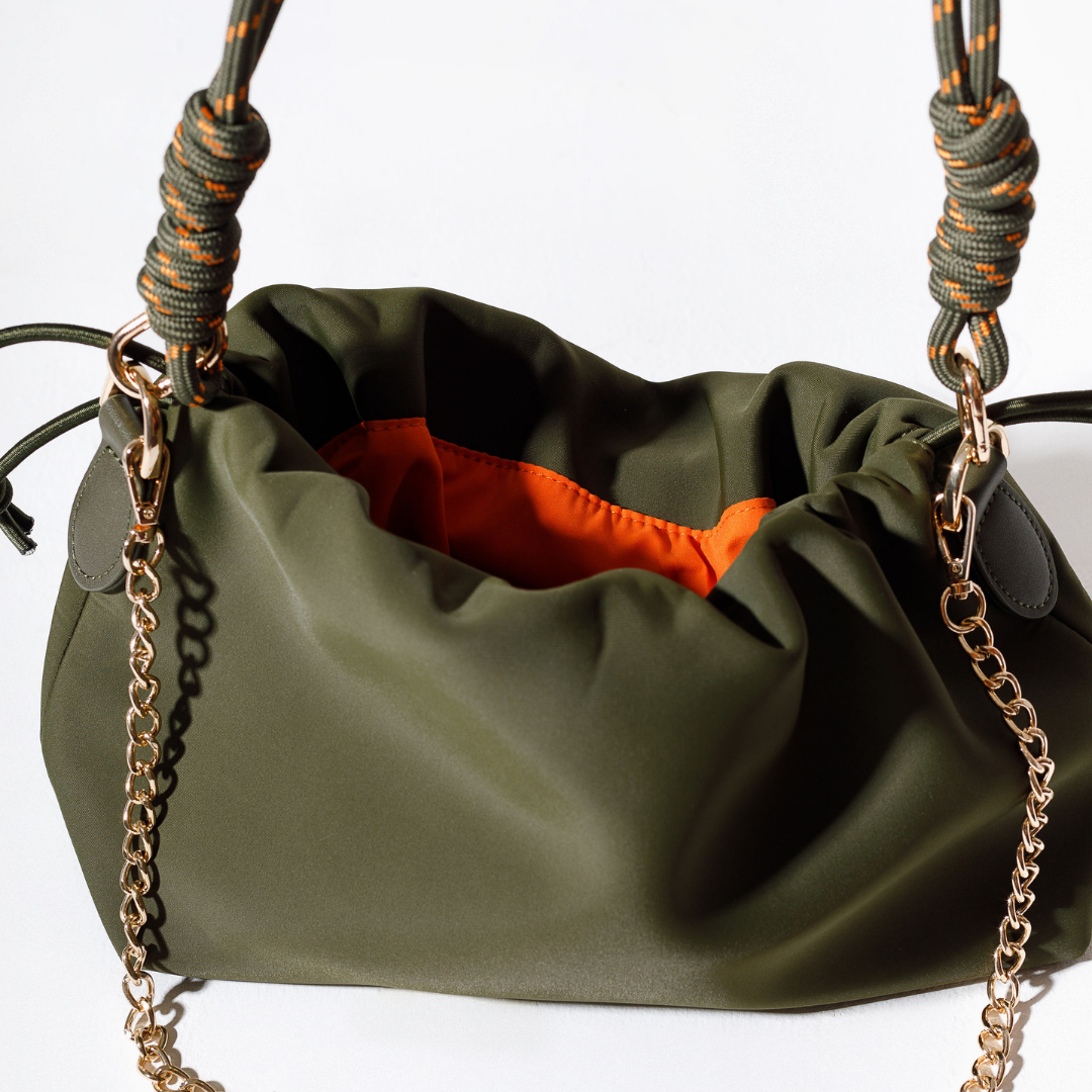 PUFF CLUTCH SAFARI GREEN