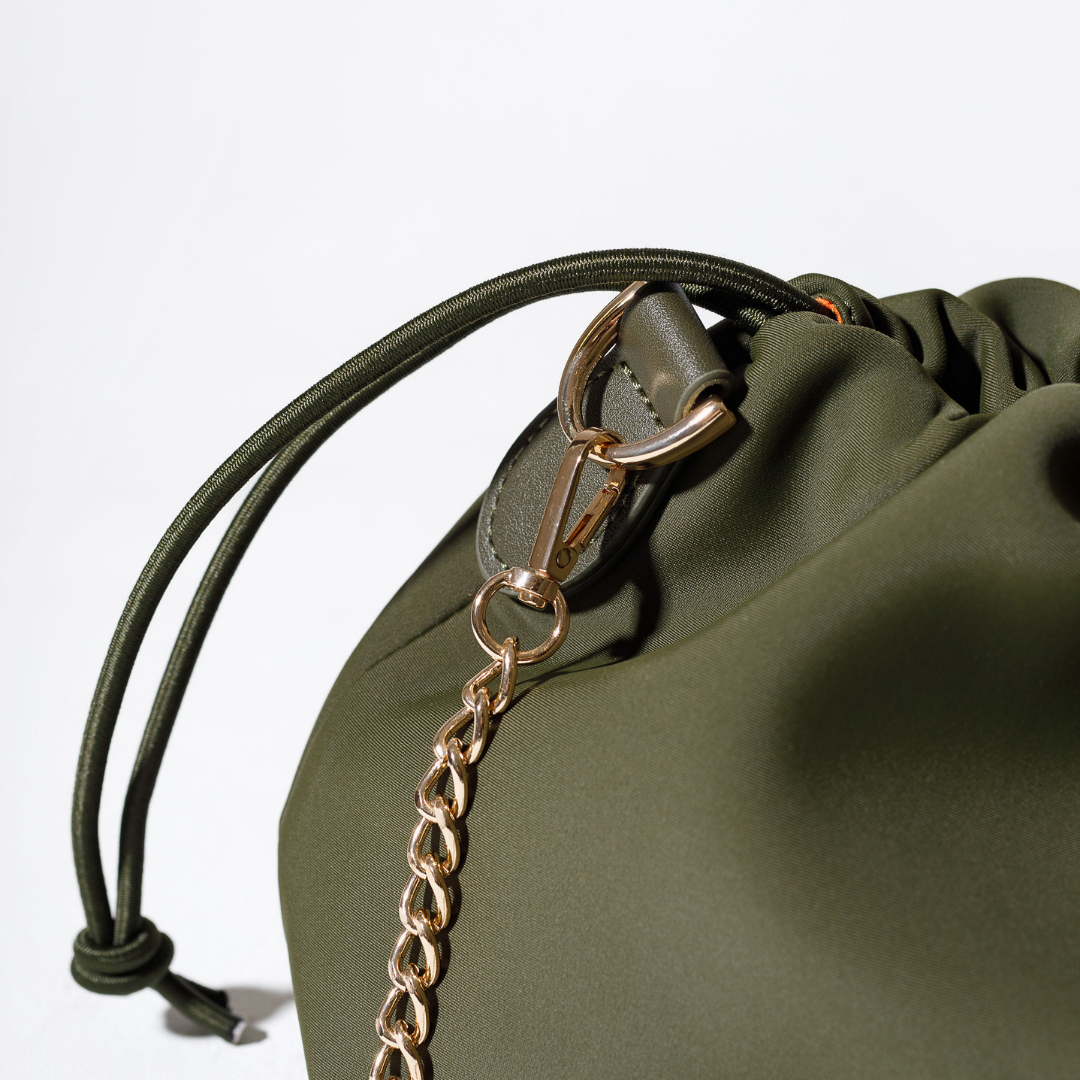 PUFF CLUTCH SAFARI GREEN