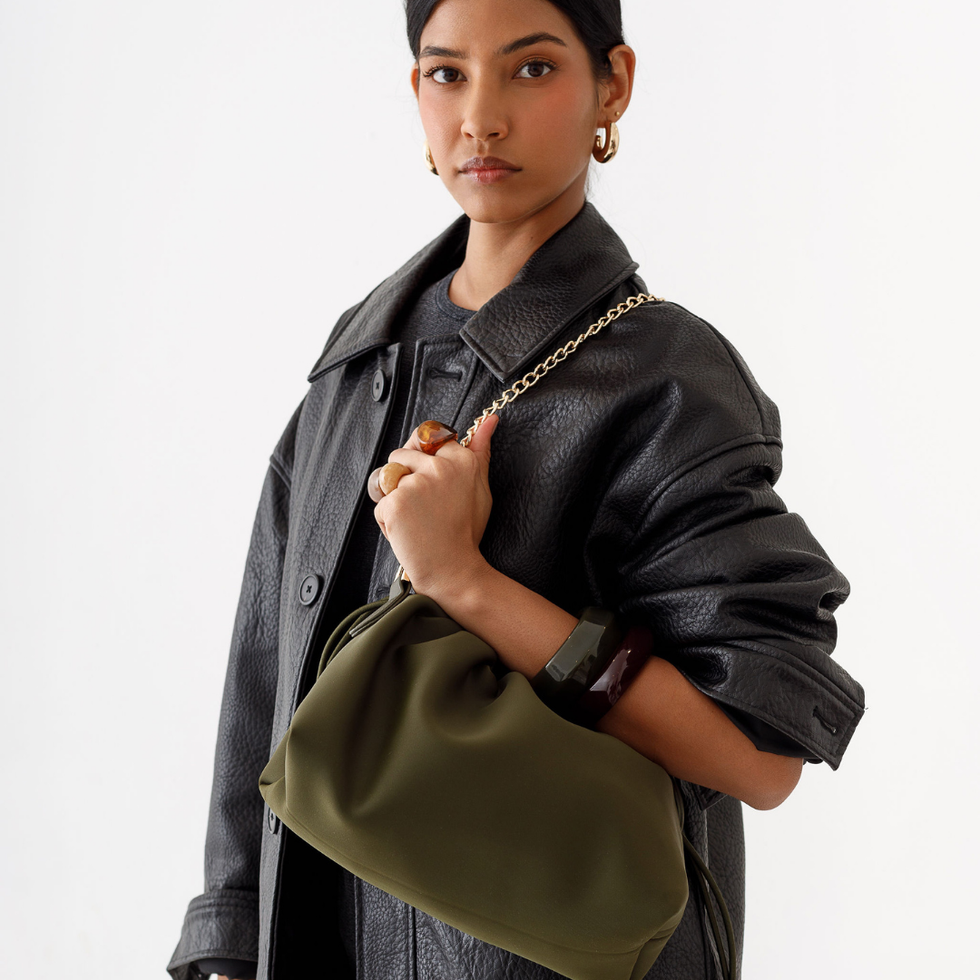 PUFF CLUTCH SAFARI GREEN
