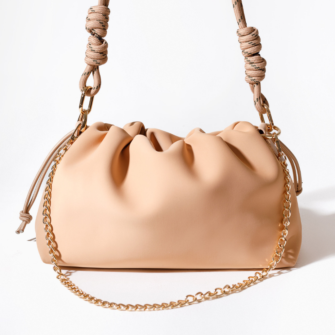 PUFF CLUTCH TAN