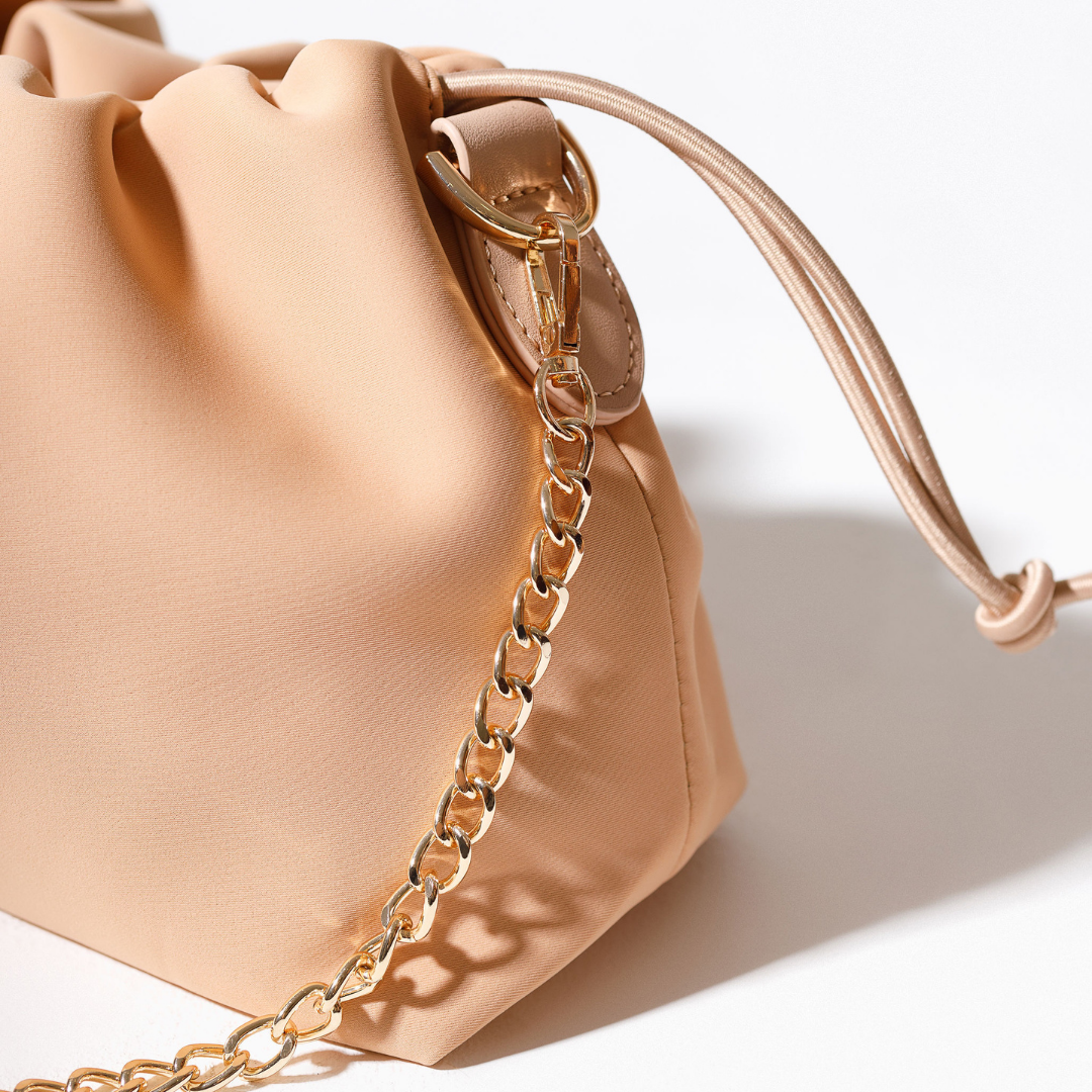 PUFF CLUTCH TAN