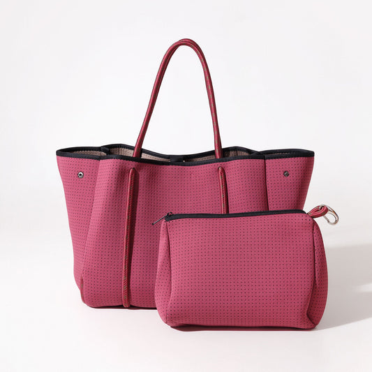 SOFT PLUM SET - EVERYDAY TOTE AND POUCH
