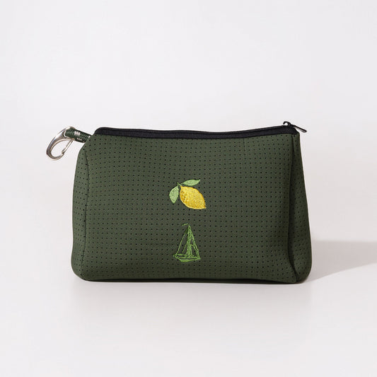 ESSENTIAL POUCH MOSS - SAILBOAT + LEMON