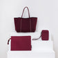 BERRY TRAVEL SET: EVERYDAY TOTE + LAPTOP SLEEVE + PASSPORT WALLET