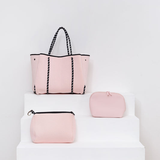 PRETTY IN PINK ORGANIZATION SET: EVERYDAY TOTE + ESSENTIAL POUCH + MAKEUP POUCH