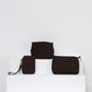 ESPRESSO ACCESORIES SET: TOILETRY BAG + ESSENTIAL POUCH + PASSPORT WALLET