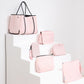 PRETTY IN PINK EVERYTHING SET: EVERYDAY TOTE + LAPTOP SLEEVE + TOILETRY BAG + PASSPORT WALLET + ESSENTIAL POUCH + MAKEUP POUCH