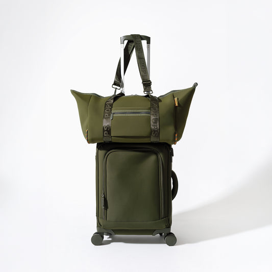 SAFARI GREEN SET - CARRY ON AND XL ZIPPER TOTE