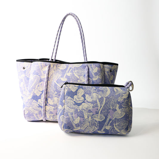 SHROOMS LILAC SET: EVERYDAY TOTE AND POUCH
