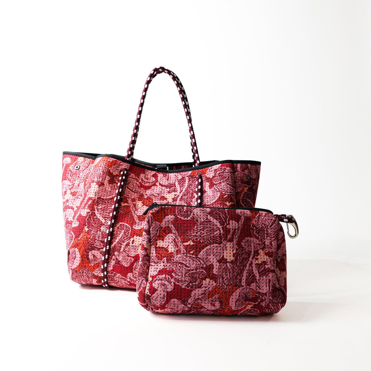 SHROOMS RED SET: EVERYDAY TOTE AND POUCH