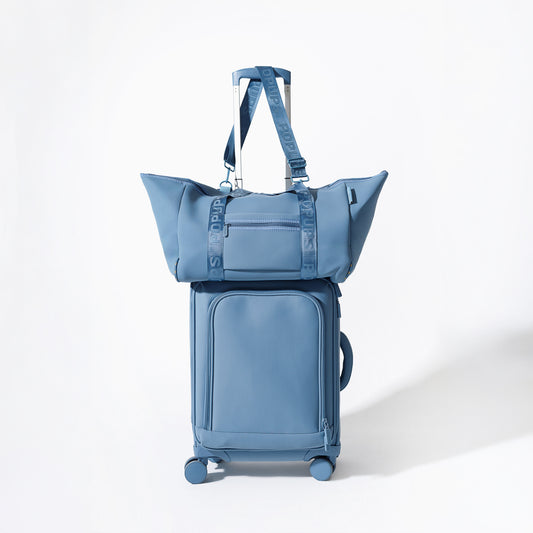 STORMY BLUE SET - CARRY ON AND XL ZIPPER TOTE