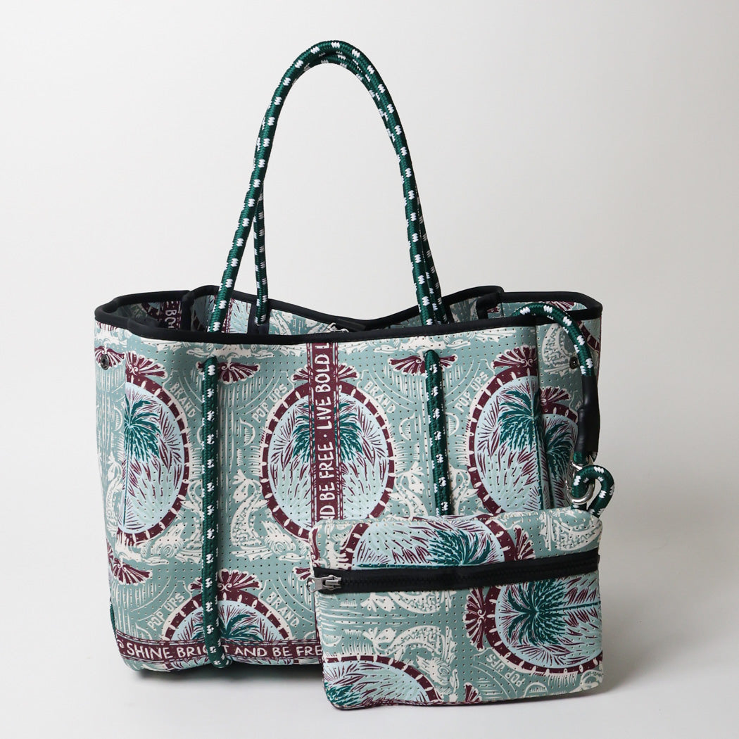 EVERYDAY TOTE POP UPS SCARF GREEN