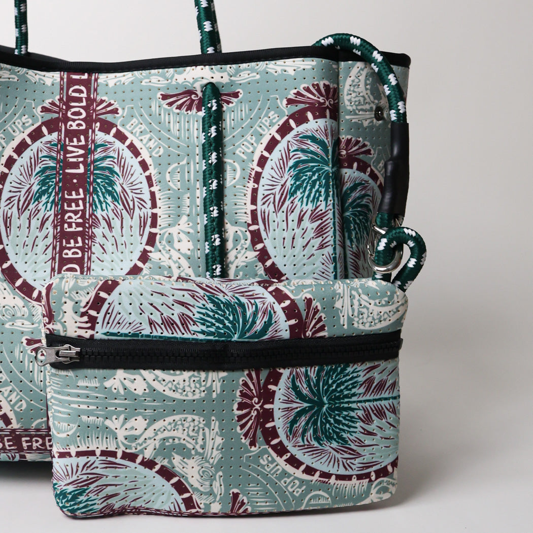 EVERYDAY TOTE POP UPS SCARF GREEN