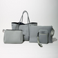 STONE GREY SET: EVERYDAY TOTE + LAPTOP SLEEVE + ESSENTIAL POUCH + PASSPORT WALLET