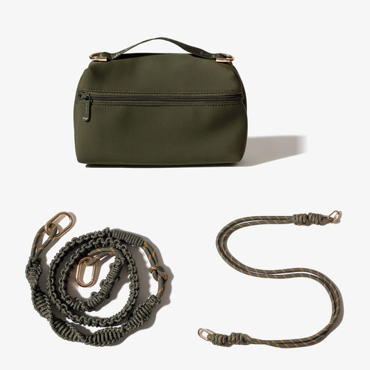 BUNDLE VANITY CLUTCH - SAFARI GREEN