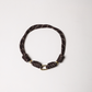 POP UPS X HANNAH B BOAT ROPE CHOCOLATE NECKLACE WITH PAVE INITIAL