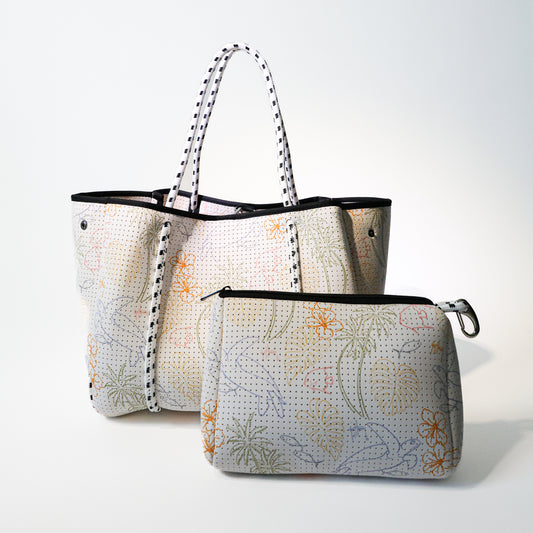 TROPICAL TURTLE SET: EVERYDAY TOTE AND POUCH