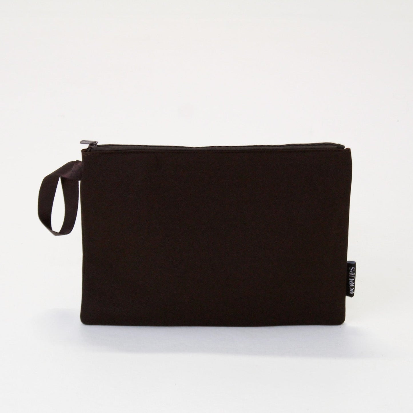 OVERSIZED WRISTLET POUCH ESPRESSO