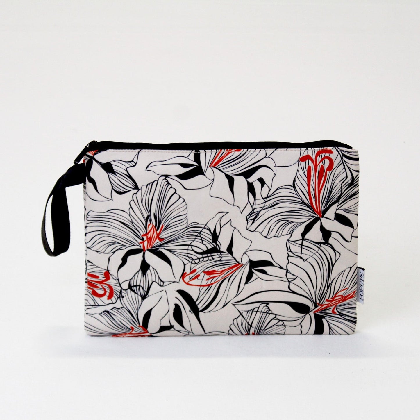 OVERSIZED WRISTLET POUCH HIBISCUS