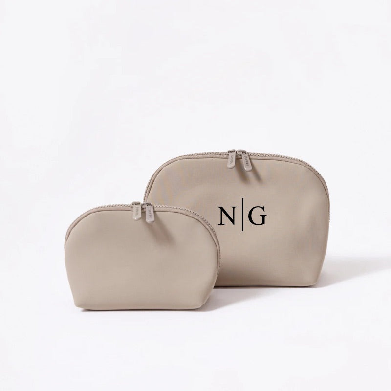 MAKEUP POUCH SET TAUPE – Pop Ups Brand