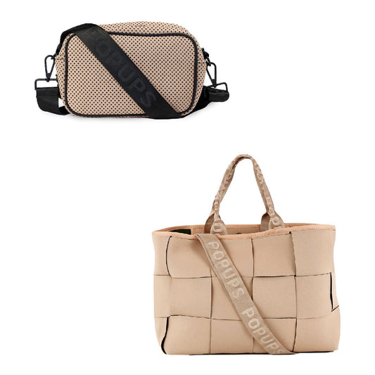 POUCH + EVERYDAY TOTE - TAN – Pop Ups Brand